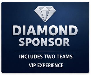 Diamond Sponsor badge with text on a blue background